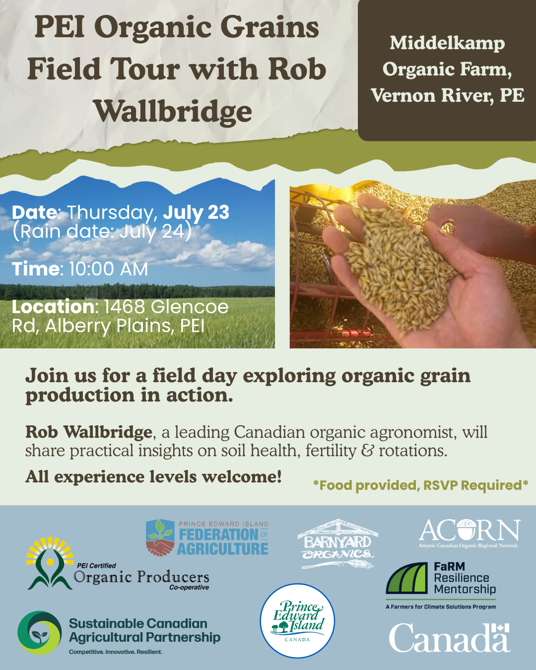 Organic Grains Field Day - PEI