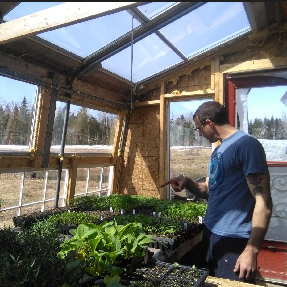 Marc in the greenhouse